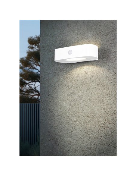 Aplique de pared LED para exterior, solar y batería BILBAO 6W 700lm, 4000K IP44 Blanco
