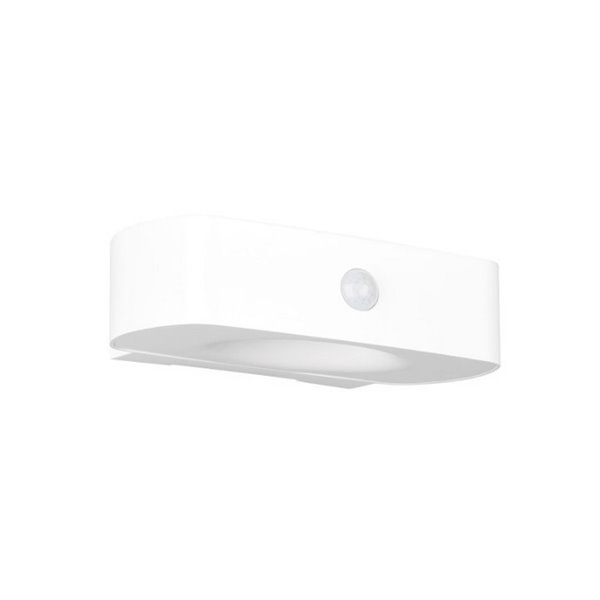 Applique murale d'extérieur LED blanche BILBAO 6W 700lm, 4000K IP44, alimentée par énergie solaire et batterie