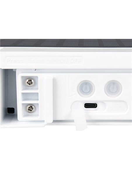 Aplique de pared LED para exterior, solar y batería BILBAO 6W 700lm, 4000K IP44 Blanco