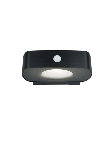 Aplique LED de pared para exterior, carga solar y batería BILBAO 6W 700lm, 4000K IP44 Negro
