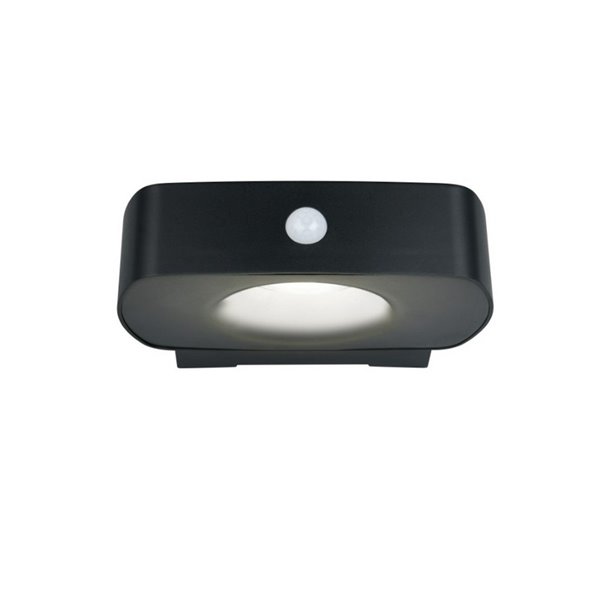 Aplique LED de pared para exterior, carga solar y batería BILBAO 6W 700lm, 4000K IP44 Negro