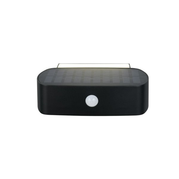 Aplique LED de pared para exterior, carga solar y batería BILBAO 6W 700lm, 4000K IP44 Negro