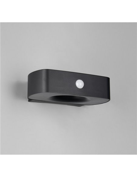Aplique LED de pared para exterior, carga solar y batería BILBAO 6W 700lm, 4000K IP44 Negro