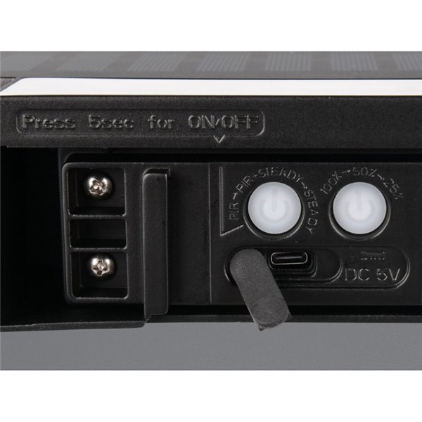 Applique murale d'extérieur LED BILBAO 6W 700lm, 4000K IP44 Noir, alimentée par énergie solaire et batterie