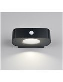 Aplique LED de pared para exterior, carga solar y batería BILBAO 6W 700lm, 4000K IP44 Negro