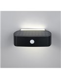 Applique murale d'extérieur LED BILBAO 6W 700lm, 4000K IP44 Noir, alimentée par énergie solaire et batterie