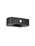 Aplique LED de pared para exterior, carga solar y batería BILBAO 6W 700lm, 4000K IP44 Negro