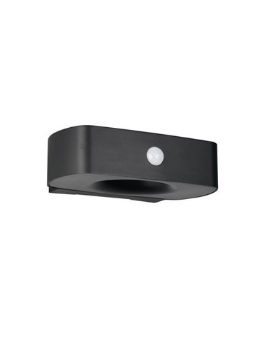 Aplique LED de pared para exterior, carga solar y batería BILBAO 6W 700lm, 4000K IP44 Negro
