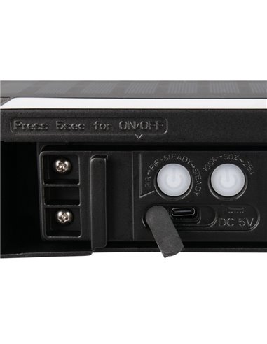 Aplique LED de pared para exterior, carga solar y batería BILBAO 6W 700lm, 4000K IP44 Negro