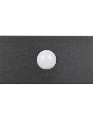 Applique murale d'extérieur LED BILBAO 6W 700lm, 4000K IP44 Noir, alimentée par énergie solaire et batterie