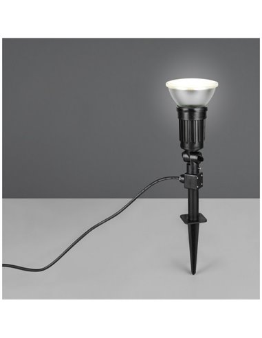 Estaca de chão LED para exterior CACERES, holofote ajustável incl. 1x E27, 15W 1500lm, 4000K IP44