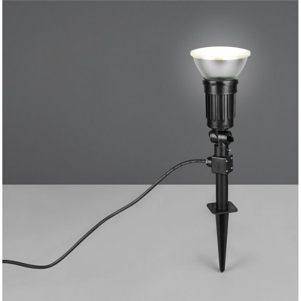 Estaca de chão LED para exterior CACERES, holofote ajustável incl. 1x E27, 15W 1500lm, 4000K IP44