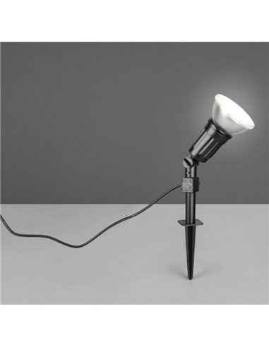 CACERES Spot LED d'extérieur à piquet, spot réglable incl. 1x E27, 15W 1500lm, 4000K IP44