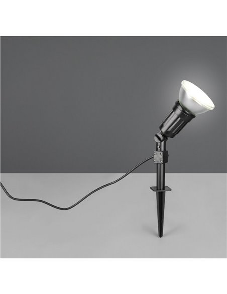 Estaca de chão LED para exterior CACERES, holofote ajustável incl. 1x E27, 15W 1500lm, 4000K IP44