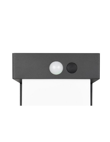 Aplique de pared LED exterior COLOMBO solar, luz ajustable  5,5W 650lm, 4000K IP44 Negro