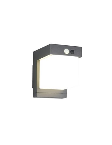 Aplique de pared LED exterior COLOMBO solar, luz ajustable  5,5W 650lm, 4000K IP44 Negro
