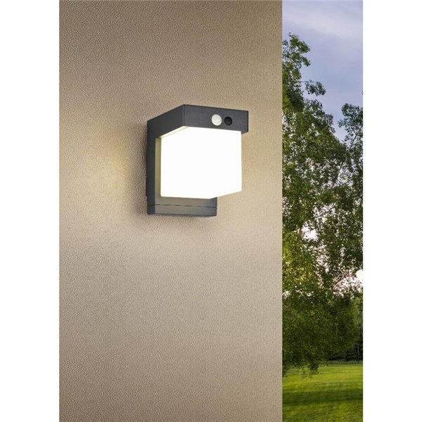 Aplique de pared LED exterior COLOMBO solar, luz ajustable  5,5W 650lm, 4000K IP44 Negro