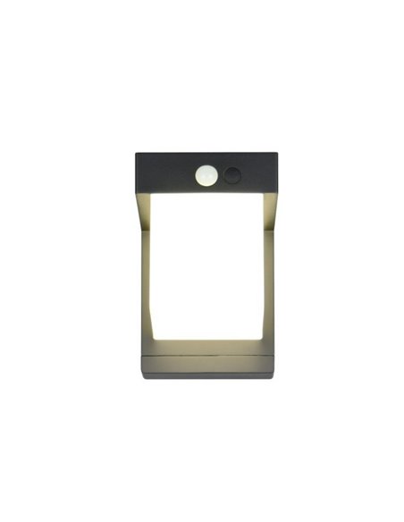 Aplique de pared LED exterior COLOMBO solar, luz ajustable  5,5W 650lm, 4000K IP44 Negro