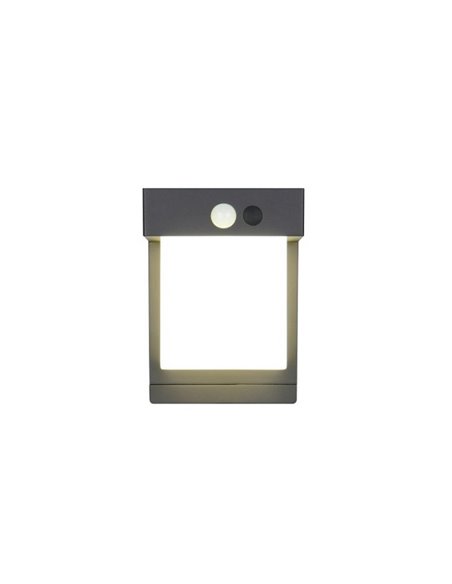 Applique murale solaire d'extérieur à LED COLOMBO, éclairage réglable, 5,5 W, 650 lm, 4 000 K, IP44, noir