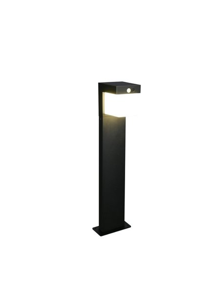 Baliza LED solar COLOMBO 50cm alto con sensor de movimiento y crepuscular  5,5W 1x 650lm, 4000K IP44