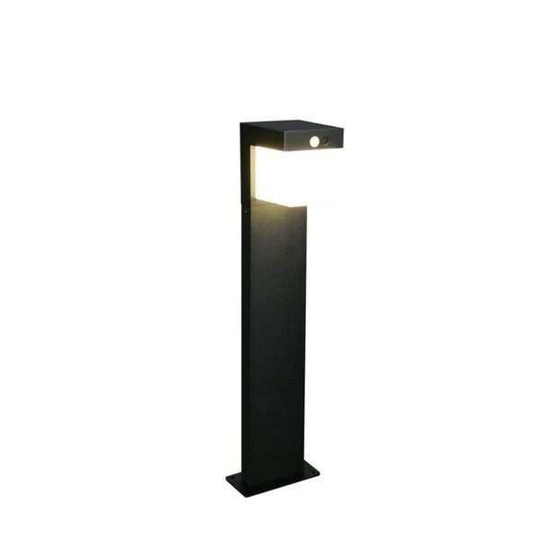 Baliza LED solar COLOMBO 50cm alto con sensor de movimiento y crepuscular  5,5W 1x 650lm, 4000K IP44
