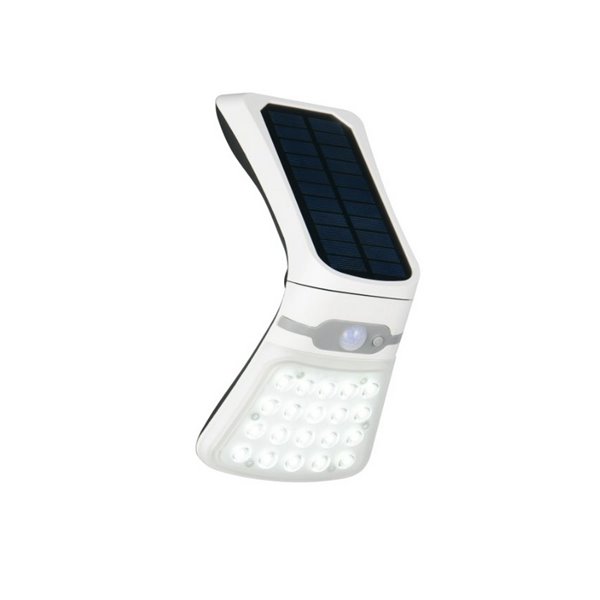 Aplique solar LED DIADEMA orientable, con sensor de movimiento e interruptor 3,5W 1x 300lm, 4000K