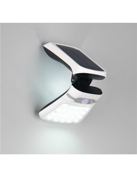 Aplique solar LED DIADEMA orientable, con sensor de movimiento e interruptor 3,5W 1x 300lm, 4000K