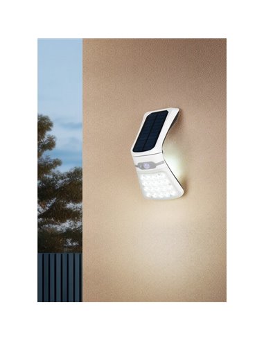 Aplique solar LED DIADEMA orientable, con sensor de movimiento e interruptor 3,5W 1x 300lm, 4000K