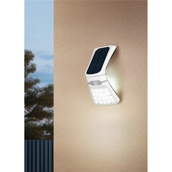 Aplique solar LED DIADEMA orientable, con sensor de movimiento e interruptor 3,5W 1x 300lm, 4000K