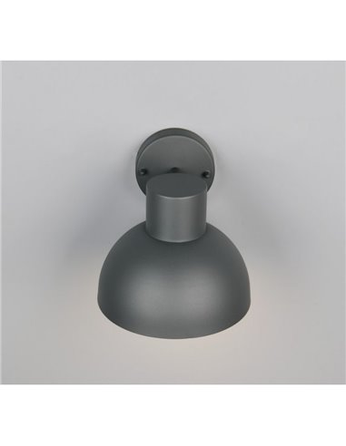 Aplique de pared exterior moderno ELBE aluminio gris bombilla excl. 1x E27 max. 10W IP44 Antracita