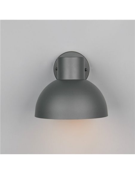 Aplique de pared exterior moderno ELBE aluminio gris bombilla excl. 1x E27 max. 10W IP44 Antracita