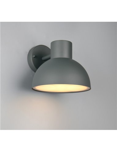 Aplique de pared exterior moderno ELBE aluminio gris bombilla excl. 1x E27 max. 10W IP44 Antracita