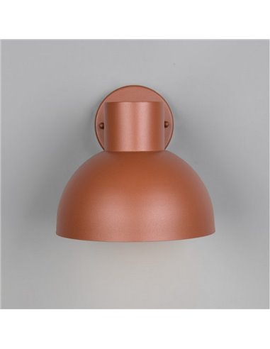 Luminária de parede externa ELBE, alumínio fundido, excl. bulbo. 1x E27 máx. 10W IP44 Laranja