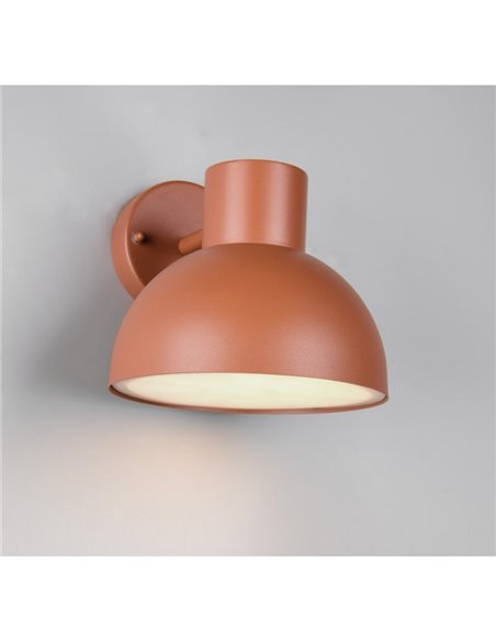 Luminária de parede externa ELBE, alumínio fundido, excl. bulbo. 1x E27 máx. 10W IP44 Laranja