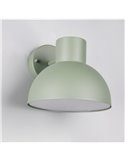 Aplique para exterior ELBE aluminio bombilla excl. 1x E27 max. 10W IP44 Verde Menta