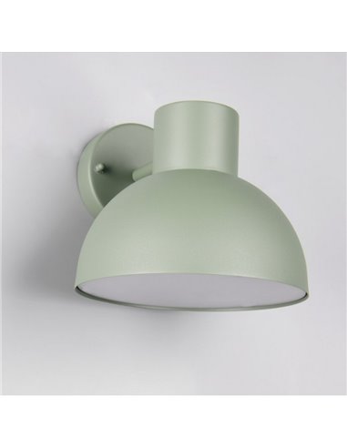 Aplique para exterior ELBE aluminio bombilla excl. 1x E27 max. 10W IP44 Verde Menta
