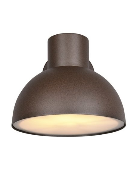 Aplique de pared exterior moderno ELBE aluminio bombilla excl. 1x E27 max. 10W IP44 Óxido