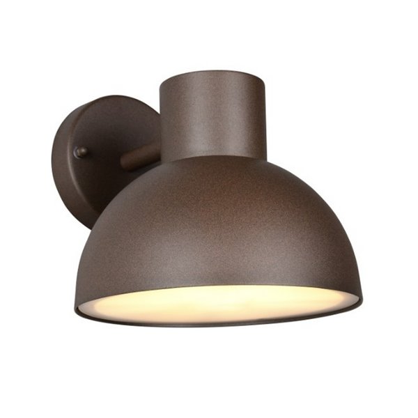 Aplique de pared exterior moderno ELBE aluminio bombilla excl. 1x E27 max. 10W IP44 Óxido