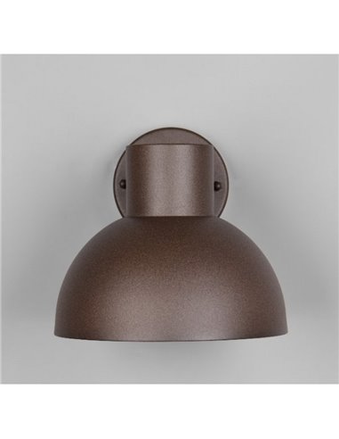 Aplique de pared exterior moderno ELBE aluminio bombilla excl. 1x E27 max. 10W IP44 Óxido