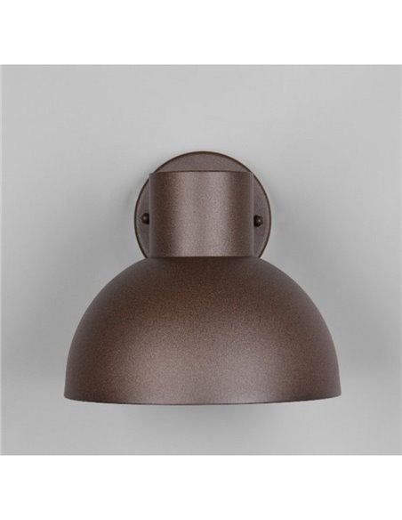 Aplique de pared exterior moderno ELBE aluminio bombilla excl. 1x E27 max. 10W IP44 Óxido