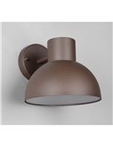 Aplique de pared exterior moderno ELBE aluminio bombilla excl. 1x E27 max. 10W IP44 Óxido