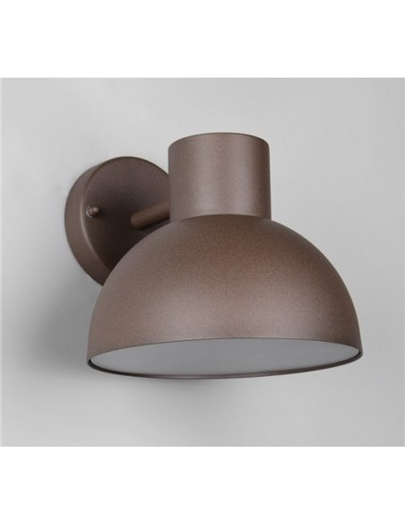 Aplique de pared exterior moderno ELBE aluminio bombilla excl. 1x E27 max. 10W IP44 Óxido
