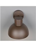 Aplique de pared exterior moderno ELBE aluminio bombilla excl. 1x E27 max. 10W IP44 Óxido