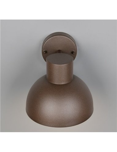 Aplique de pared exterior moderno ELBE aluminio bombilla excl. 1x E27 max. 10W IP44 Óxido