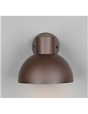 Aplique de pared exterior moderno ELBE aluminio bombilla excl. 1x E27 max. 10W IP44 Óxido