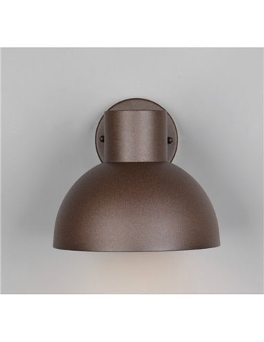 Aplique de pared exterior moderno ELBE aluminio bombilla excl. 1x E27 max. 10W IP44 Óxido