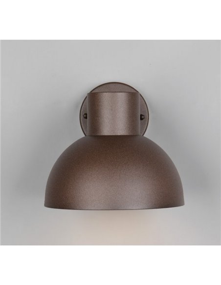 Aplique de pared exterior moderno ELBE aluminio bombilla excl. 1x E27 max. 10W IP44 Óxido