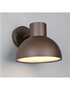Aplique de pared exterior moderno ELBE aluminio bombilla excl. 1x E27 max. 10W IP44 Óxido 2