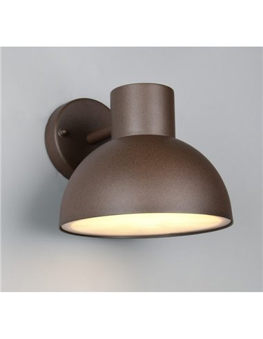 Aplique de pared exterior moderno ELBE aluminio bombilla excl. 1x E27 max. 10W IP44 Óxido