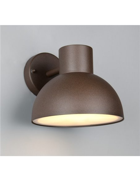 Aplique de pared exterior moderno ELBE aluminio bombilla excl. 1x E27 max. 10W IP44 Óxido